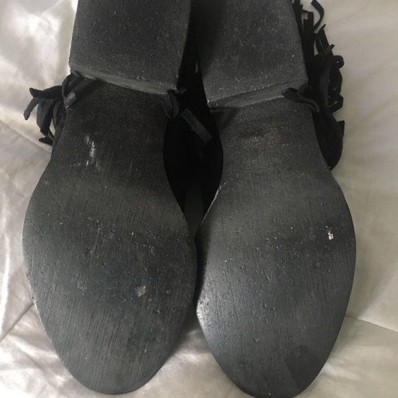 Black Fringe Booties RePosh - Picture 4 of 6